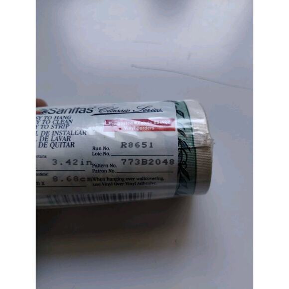 Sanitas Classic Series - Pre-pasted Vinyl Border 15 ft - Maroon Yellow Flowers - Picture 5 of 5